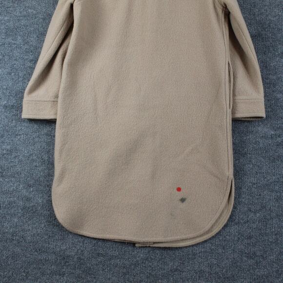 Wilfred Free Jacket Small The Ganna Long Shirt Flax Beige 100% Merino Wool Coat - Picture 10 of 14